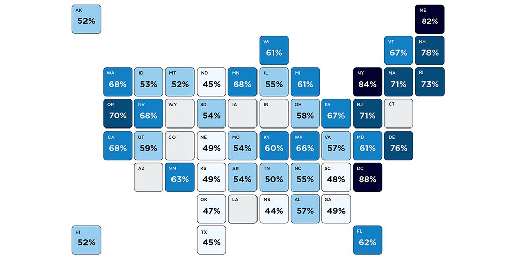 Percentage of secondary schools that offer student access to LGBTQ-relevant mental health service